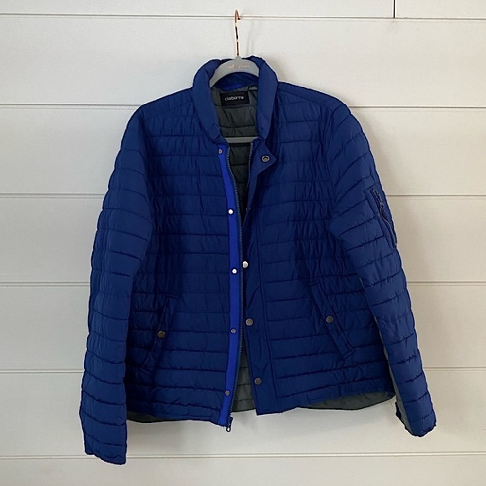 Claiborne Blue and Gray Jacket Size Medium